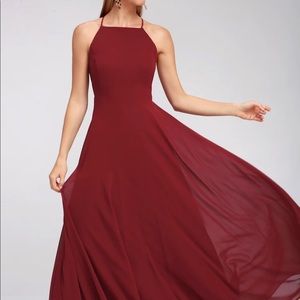 Lulus Mythical Kind of Love Wine Red Maxi Dress